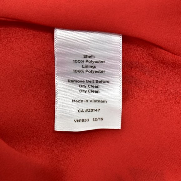 Talbots Fit and Flare Midi Dress Size 4 Red Cap Sleeve Vacation Beach Resort - Picture 11 of 13